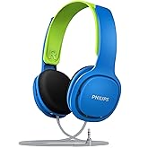 Philips Audio SHK2000BL/00 Casque pour Enfant, Supra-Auriculaires (Anti Bruit, Limitation du Volume Sonore, Diaphragme des Ha