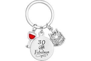 MADHAHEFU Birthday Gifts Live Laugh Love Birthday Keychains for Women Girls Inspirational Gifts for Friends Female (30th Birthday)
