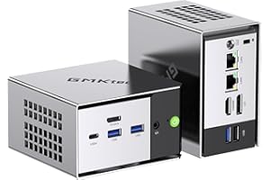GMKtec AMD Mini Gaming PC Ryzen 5 Pro 6650H (6C/12T jusqu'à 4.5GHz) (Beats 5825U) Mini-PC M8 16Go DDR5 6400 SSD M.2 1To avec OCuLink|Double LAN 2.5G|WiFi 6E|Triple 8K Display pour Bureau Gaming