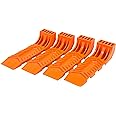 Mytee Products Interlocking Tire Skates for Tow Truck Wrecker Rollback Carrier Safety Orange (4pc Set)