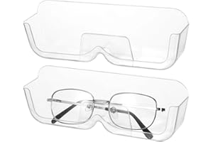WATDENYFINE 2 Stück Brillenhalter Wand Selbstklebend, Sunglass Holder Brillenaufbewahrung Auto Brillenhalter für Auto Sonnenbrillen Aufbewahrung Sonnenbrillenhalter Brillenbox Sonnenbrillen Organizer Transparenz