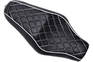 RICH CHOICES Black Motorcycle Front Driver Rear Passenger Two Up Leather Seat Cushion for Harley Davidson Sportster Iron 883 SuperLow 1200T XL1200T