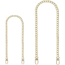 Taschenkette Gold, 100 Cm – Mit Drehbaren Schnallen, Metall-Schulterriemen Für Handtaschen & DIY