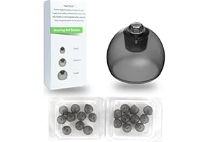 AUDISAISI Phonak Vented 4.0 Hearing Aid Domes Ideal for Mild Hearing Loss Compatible Comfortable Silicone for Small to Medium Ear Sizes (White-2 pcaks/20 pcs, Vented 4.0 Dome Medium)