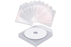 Oyedens CD Sleeves (100 pcs.) - Plastic Envelope for CD/DVD Storage