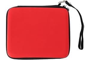 ANNADUE Estuche de Transporte de Viaje para Consola 2DS, Tarjeta de Juego y Otros Accesorios, con 8 Soportes para Tarjetas de Juego (Rojo)