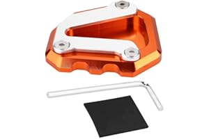 Outbit Coussinet de support de moto - 1 PC Coussin d'extension de plaque de béquille latérale CNC pour moto pour 790 Duke 2018-2019. (Noir, Gris et Orange) (Couleur : Orange)