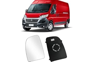 TTCR-II 1PCS Verre Rétroviseur Compatible avec Fiat Ducato/Citroen Jumper/Peugeot Boxer Verre Miroir Chauffant 2006-2021 Rétroviseur Rechange pour Ducato/Jumper/Boxer Spaceback Miroir(Gauche)