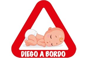 VINILOSBICI Adesivi per bambini a bordo personalizzati con nome, grande varietà e pronti per la spedizione