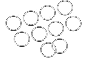 METALLIXITY Anneaux en Métal en Acier Inoxydable 304 (30mm OD 3mm Épais) 10pcs, Anneau Rond Soudé - pour Suspendre des Objets