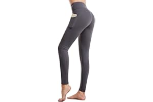 CAMBIVO Mallas Deporte Mujer, Leggins Deportivos Cintura Alta, Leggings Mallas Push up, Pantalones Yoga con Bolsillos para Yoga Pilates Gimnasio Deporte Gym Running