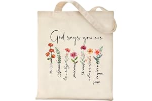 Bibelverse tygpåse kristen tryckt dam-shoppingväska gåvor återanvändbar aesthetic bomullsväska 40 x 35 cm
