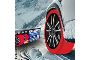 CARALL Pończochy śniegowe do samochodu, zatwierdzone EN 16662-1 2020, łatwy montaż w 2 minuty, 6 dostępnych rozmiarów (M)