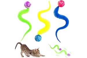 HEWJYDE Katzen Ball Wiggly Balls Katze - Robuster Spielball stundenlangen Spielspaß（3pc）