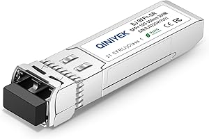 QINIYEK Transceptor 10GBase-SR SFP+, módulo LC SFP+ multimodo 10G, MMF de 850 NM, hasta 300 m, Compatible con Ubiquiti UF-MM-10G, Ubiquiti Netgear Supermicro