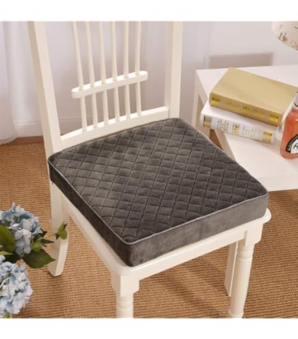 Cuscino Ortopedico Per Seduta 40x40x10cm - Memory Foam, Antiscivolo, Rivestibile (Marrone) - Foto 10