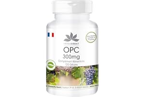 OPC 300 mg - 120 gélules - Végétarien - extrait de pépins de raisin | Herba Direkt - Qualité des pharmacies allemandes