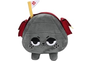 RDCIRP Peluche Dandy's World, Adorable Figurine de Jeu d'horreur, Oreiller en Peluche Doux au Charbon for Adultes, garçons et Filles, Fans de Jeux vidéo, Cadeaux(Gris)