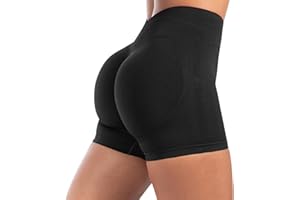 SMILODOX Shorts Damen Kalea Scrunch, Kurze Radlerhose Sport Damen, Figurformende Hotpants mit Booty Scrunch und Kontur, elastischer Bund, weiches Seamless Material, perfekt für Training und Alltag