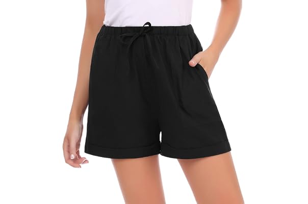 shorts de tela mujer