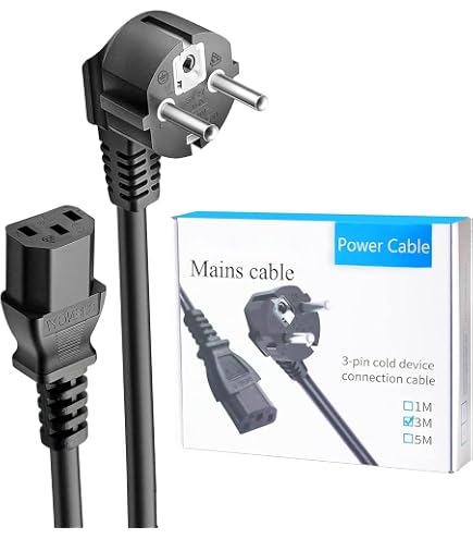 1.5m cavo di alimentazione eu plug C7 bipolare 2 cavo per ps5 / ps4 / ps3 / Xbox Series X / S - nero Z | IT
