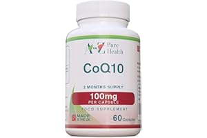 A TO Z PURE HEALTH CoEnzyme Q10 Capsules | Daily High Strength COQ10 Supplement |100mg 60 Capsules (2 Months' Supply) Premium Q10 Supplement | Support for Cardiovascular Health and Immune System | UK Made