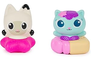 DREAMWORKS GABBY'S DOLLHOUSE Gabby’s Dollhouse: Gabby Cat Bath Squirters, Mercat and Pandy Paws Floating Toddler Bath Toys for Girls and Boys Aged 3 and up