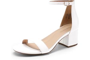 DREAM PAIRS Womens Bridal Sandals Glitter Ladies Mid Low Block Heels Ankle Strap Strappy Wedding Party Evening Prom Open Toe Shoes Low-Chunk