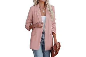DayaEmmoTQ - Veste de Costume élégante et décontractée pour Femme - Manches Longues pour Le Bureau