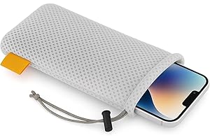 WORTEK Funda Universal Malla de Nailon Resistente y sólida Red 18,5 cm x 9 cm Bolsa con Goma elástica y Lanyard Cordón. Pouch para Cualquier Smartphone/teléfono móvil/iPhone Carcasa