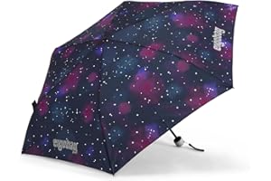 ergobag Regenschirm Kinderschirm für die Schultasche, ultraleicht und klein mit Tasche, reflektierend windfest