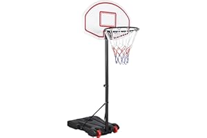 ‎YAHEETECH Yaheetech Basketballständer Basketballkorb mit Ständer Tragbar Korbanlage Outdoor Basketballanlage Höhenverstellbar von 159 bis 214 cm