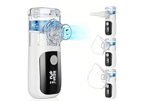 INTENSO Portable Nebulizer Machine for Adults & Kids - Rechargeable Handheld Spray Inhaler, Easy to Use & Clean, Compact for Home & Travel
