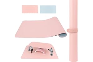 Alfombra de Apoya Manos para Manicura, AMOYUN 60x30cm Doble Cara Alfombra de Reposamanos Manicura Cuero de Microfibra Suave Almohada Para Reposamanos de Uñas Profesional