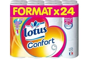 LOTUS CONFORT BLANC Lotus Confort 2 épaisseurs BLANC 48 Rouleaux (2 x 24 rlx)