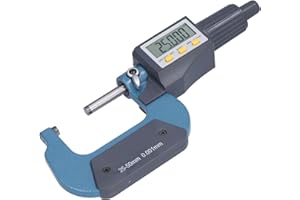 NIMOMO Micromètre Numérique Electronique, 25‑50mm/1-2" LCD Micromètre Numérique Extérieur, Haute Précision Micromètre d'Extérieur Micromètre D'épaisseur Outil de Mesure de La Longueur et épaisseur