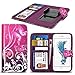Produktbild Xiaomi Redmi 4X Wallet Brieftasche Federklemme Einstellbarer Flip mit Kartensteckplatz Universal Case Cover ( Purple Butterfly 008 )
