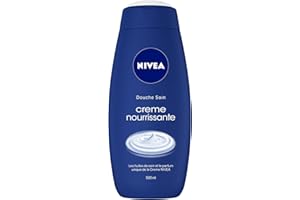 NIVEA Douche Soin Crème nourrissante (1 x 500 ml), Crème douche nettoyant corps au parfum unique de la crème NIVEA, Soin hydratant et nourrissant pour peaux très sèches
