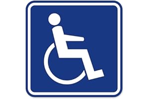 easydruck24de Adesivo per Sedia a rotelle 15 x 15cm I Interno Adesivo Quadrato Blu per disabili per Finestra Auto Veicolo Parabrezza Furgone Autoadesivo I hin468