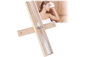 LNGJIN Sanduhr Sauna,15 Minuten Holz Sandglass,Sauna Zubehör,Weißer Sauna Uhr,Sauna Zeitmessgerä
