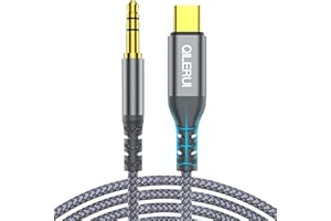 QILERUI Câble USB C vers prise audio auxiliaire 3,5 mm 1,2 m, adaptateur de type C vers casque stéréo de voiture de 3,5 mm, compatible avec iPhone 15 Pro Max 15 Plus, iPad Pro, Galaxy S23 S22 S21
