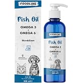 Foodline Fish Oil 200 ml, Omega 3&amp;6 İ&ccedil;erikli Balık Yağı, Kedi ve K&ouml;pekler İ&ccedil;in T&uuml;y ve Genel Sağlık Destekleyici