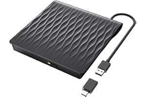 ‎LPUNCD LPUNCD Externes DVD CD Laufwerk Extern USB 3.0 & Type-C, 2025 Upgrade Externes DVD Laufwerk für Laptop Externer CD/DVD Brenner +/-RW für Desktop, Kompatibel mit Windows 11/10/XP/8/7/Vista/Linux/MacOS