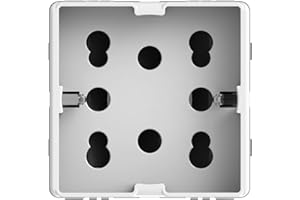 4box - Presa da Incasso Side Compatibile con Gewiss® System™. 3 Prese in 1: permette di collegare una spina schuko o due spine 10/16A. Occupa due soli slot. Facile da installare. Colore Bianco