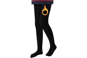 L&K-II Collants Thermiques fille Collants enfants avec Doublure hiver Chaud Opaque Douillet seamless Treggings taille Haute Collant multicolore 4611 VA