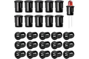 EMAGEREN 100pcs LED Holder 5mm Diode Holder Lamp Plastic Lamp Socket Light-Emitting Diode Holder LED Lamp Holder Bezel Mount Useful LED Clip Panel Display for Easily Attaching LEDs to Boards