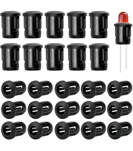 VISSQH Pack Of 160 Black LED Diode Lamp Holder, 5 Mm LED Plastic Clip Holder, LED Mounting Clip, LED Diode Socket, LED Light Emiting Diode Mounting Frame, Mounting Ring (Cylindrical - View #13