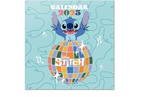 Grupo Erik: Calendario Stitch 2025 da Muro, 12 mesi, 30x30cm FSC® + Poster Disney Stitch in Regalo, Calendario 2025 da parete, Calendario Famiglia 2025, Calendario Bambini 2025