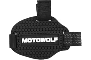 Hlyjoon Motorrad Handschutz - Gummi Motorradschuh Schwarz - Universal Einstellbar - Schutz Stiefel mit Klettverschluss Design