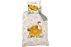 SAHINLER créateur d'univers Disney - Funda nórdica de 140 x 200 cm y 1 funda de almohada de 63 x 63 cm, 100% algodón, color blanco